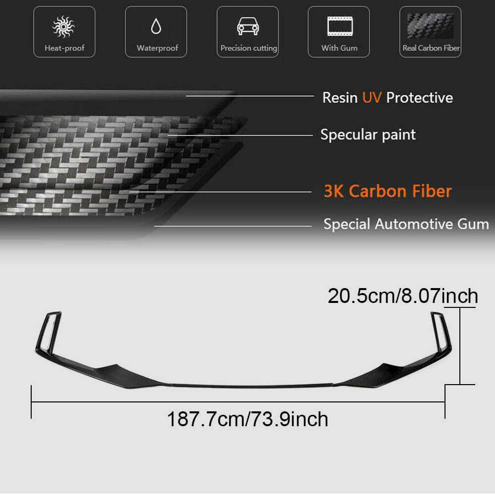 Audi RS3 8V.5 Sedan Facelift 2017-2020 Front Bumper Vents Dry Carbon Fiber-Ahacarbon