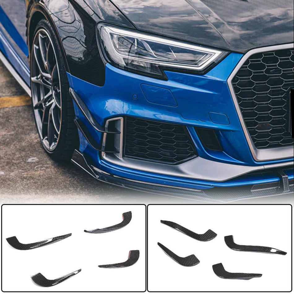 Audi RS3 8V.5 Sedan Facelift 2017-2020 Dry Carbon Fiber Front Bumper Vents 2017-2020-Ahacarbon