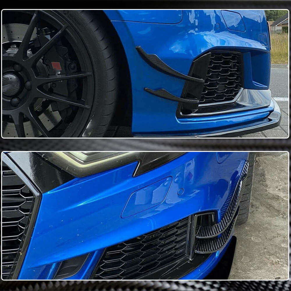 Audi RS3 8V.5 Sedan Facelift 2017-2020 Dry Carbon Fiber Front Bumper Vents 2017-2020-Ahacarbon