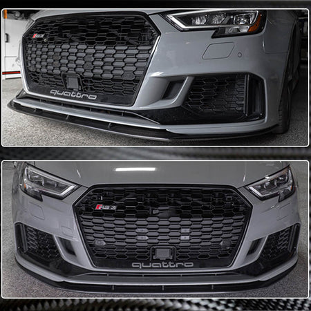 Audi RS3 8V.5 Sedan 2017-2019 Front Bumper Lip Carbon Fiber-Ahacarbon