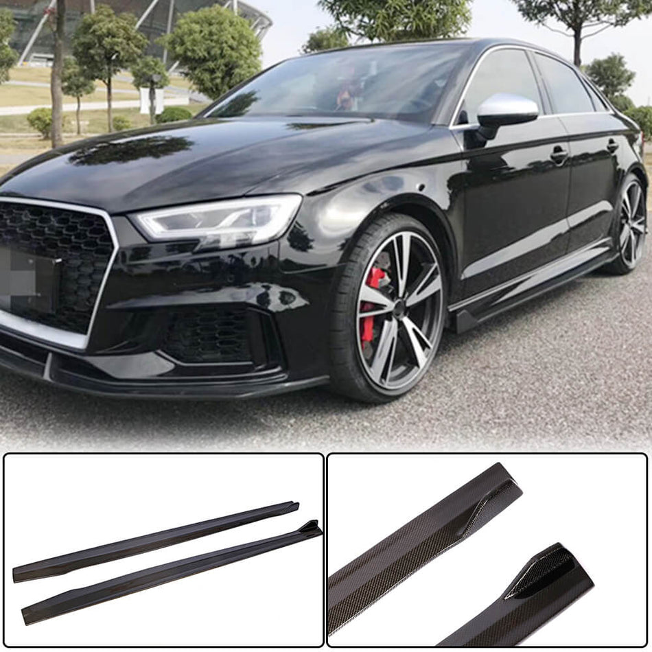 Audi RS3 8V.5 Sedan 2017-2019 Side Skirts Carbon Fiber-Ahacarbon
