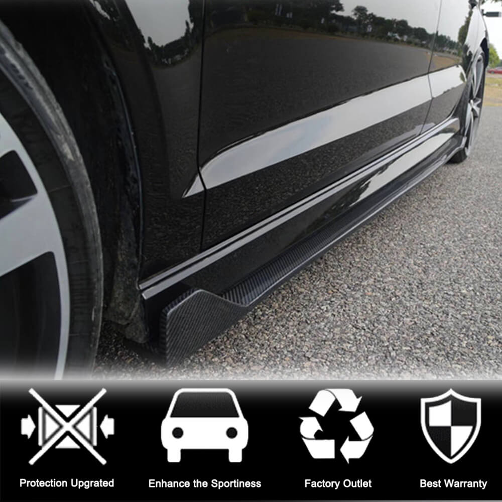 Audi RS3 8V.5 Sedan 2017-2019 Side Skirts Carbon Fiber-Ahacarbon
