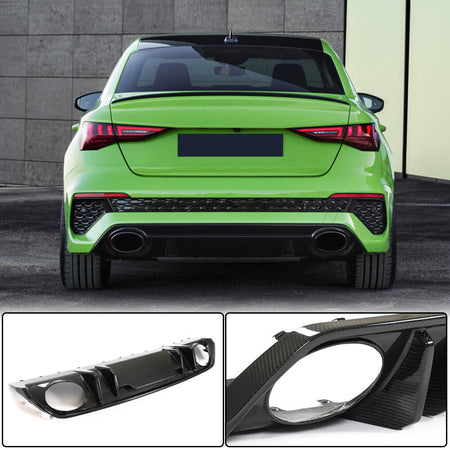 Audi RS3 8Y Sedan 2022+ Rear Bumper Diffuser Dry Carbon Fiber-Ahacarbon