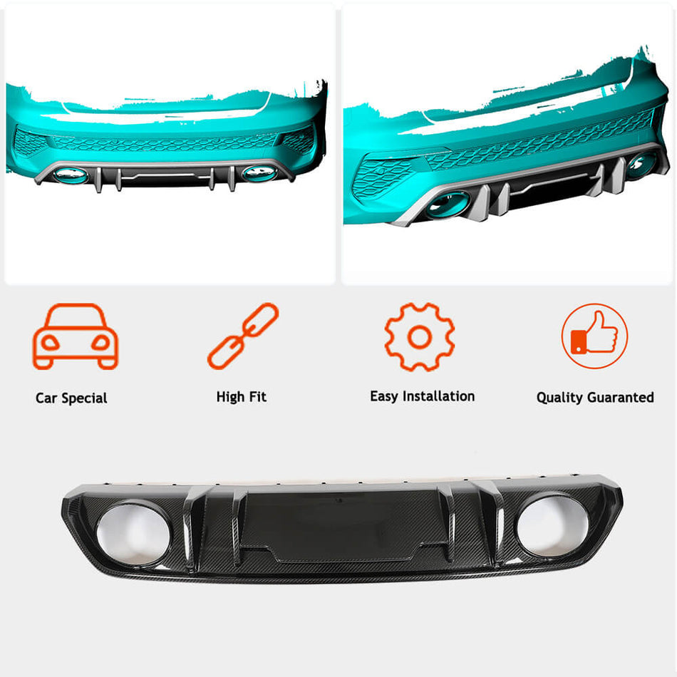 Audi RS3 8Y Sedan 2022+ Rear Bumper Diffuser Dry Carbon Fiber-Ahacarbon