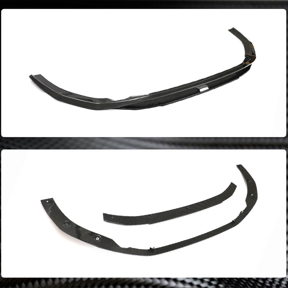 Audi RS4 B9.5 Typ 8W Avant 2020UP Front Bumper Lip Dry Carbon Fiber-Ahacarbon