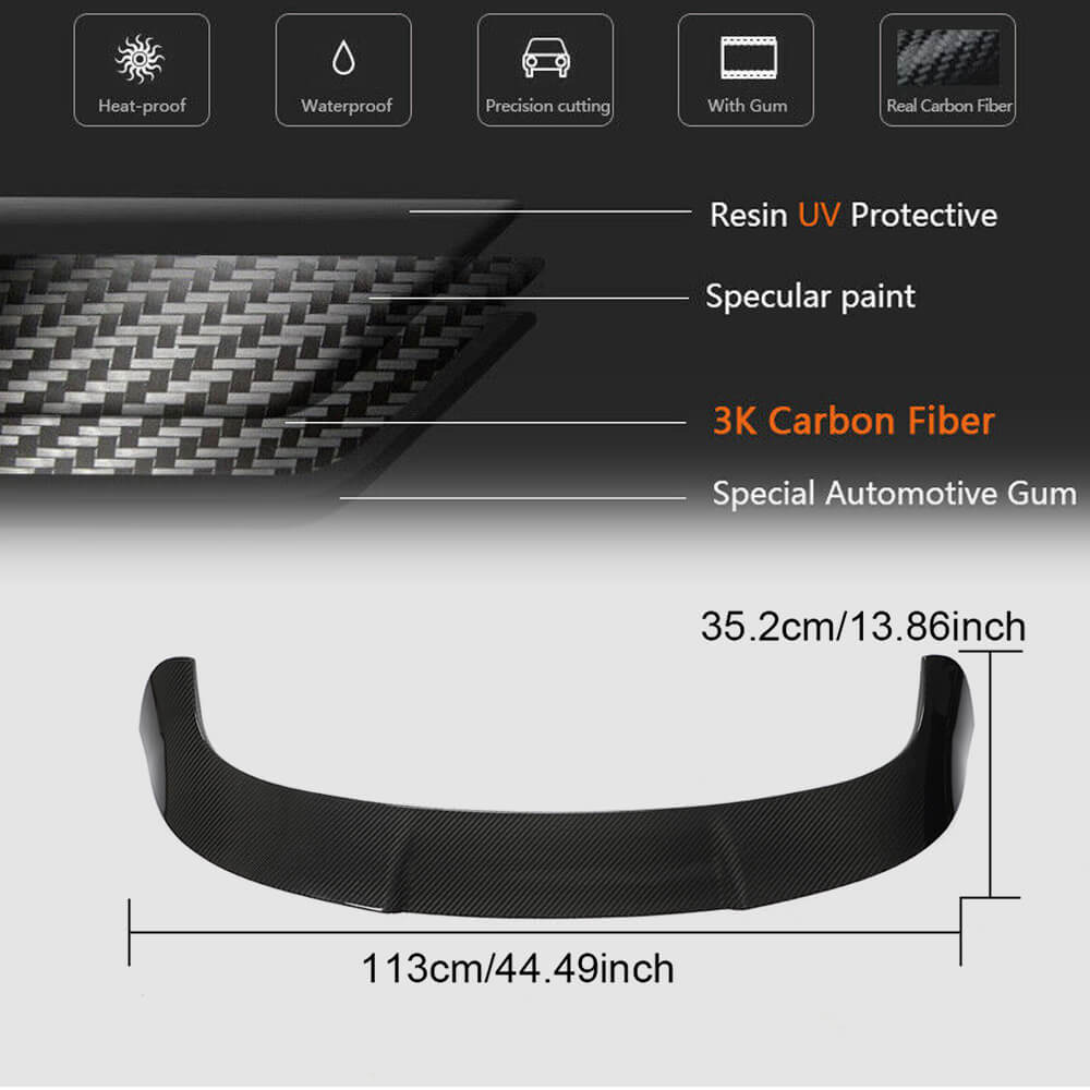 Audi RS4 B9 Typ 8W Avant 2020UP Rear Roof Spoiler Dry Carbon Fiber-Ahacarbon