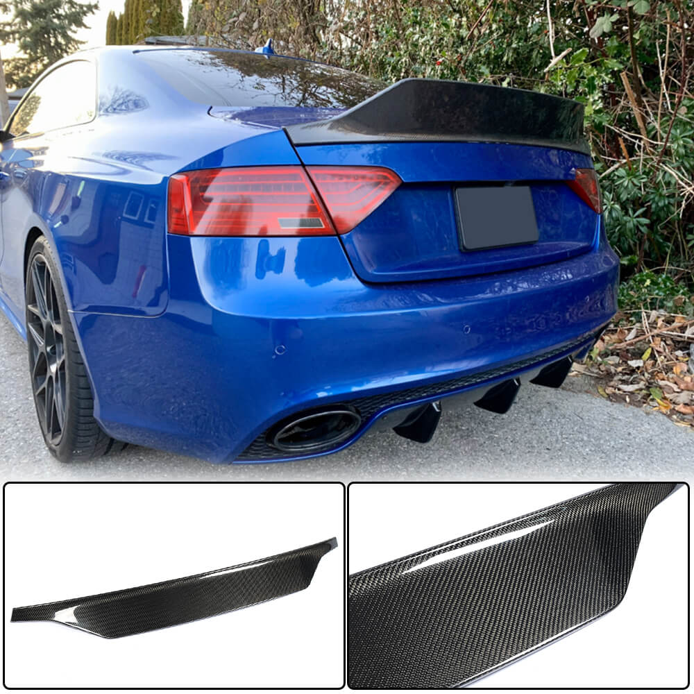 Audi RS5 B8.5 Coupe 2013-2016 Rear Trunk Spoiler Carbon Fiber-Ahacarbon