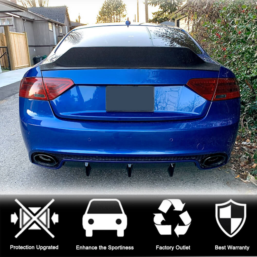 Audi RS5 B8.5 Coupe 2013-2016 Rear Trunk Spoiler Carbon Fiber-Ahacarbon