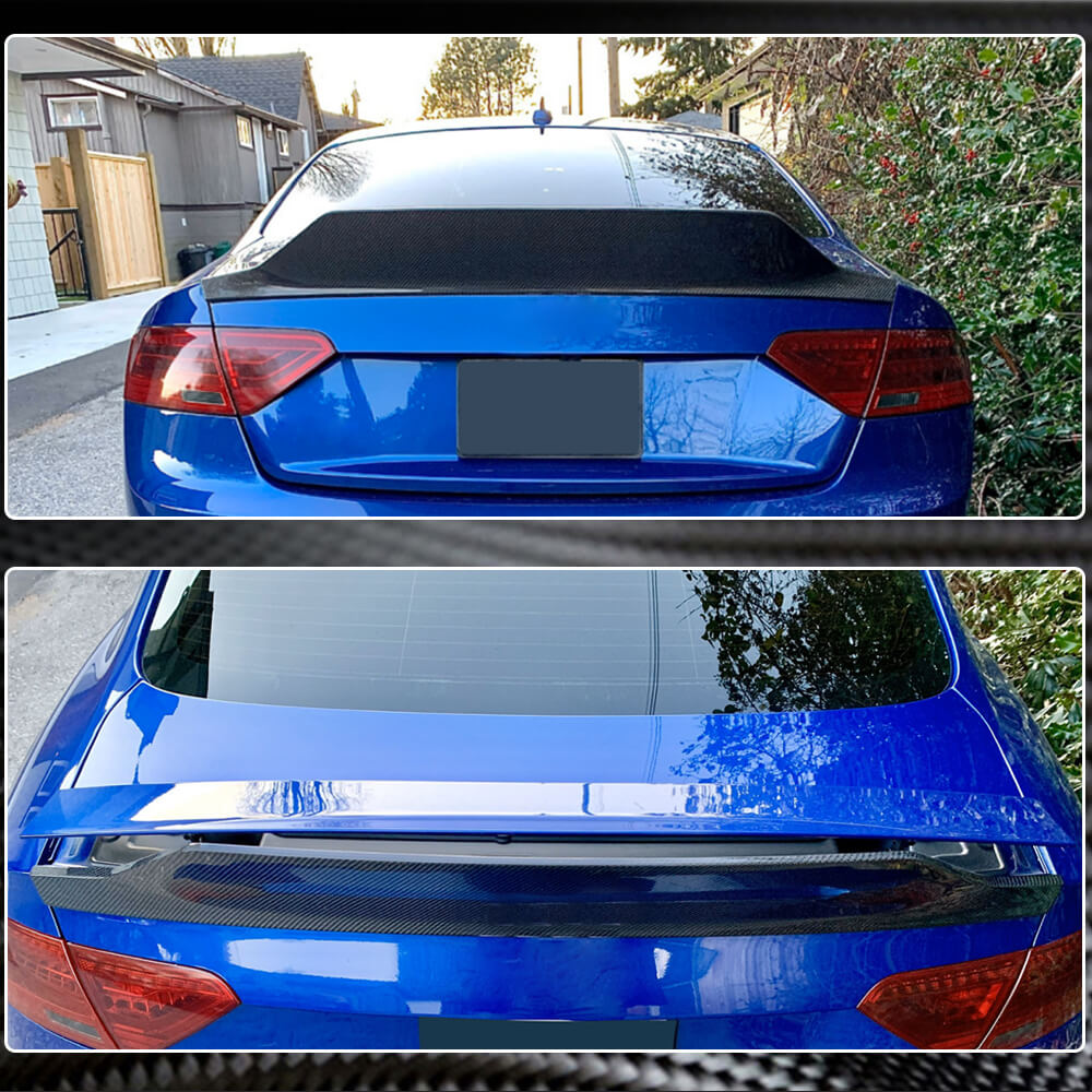 Audi RS5 B8.5 Coupe 2013-2016 Rear Trunk Spoiler Carbon Fiber-Ahacarbon
