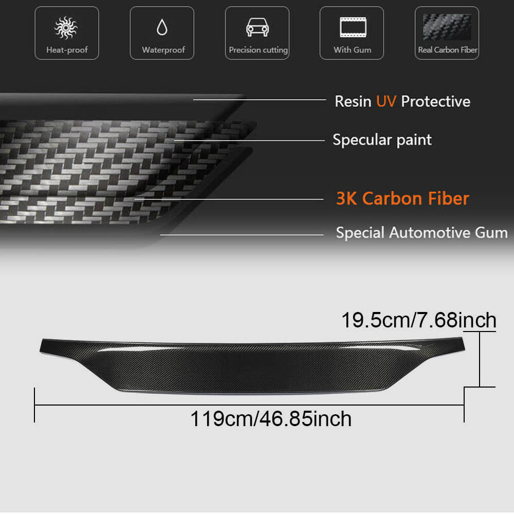 Audi RS5 B8.5 Coupe 2013-2016 Rear Trunk Spoiler Carbon Fiber-Ahacarbon