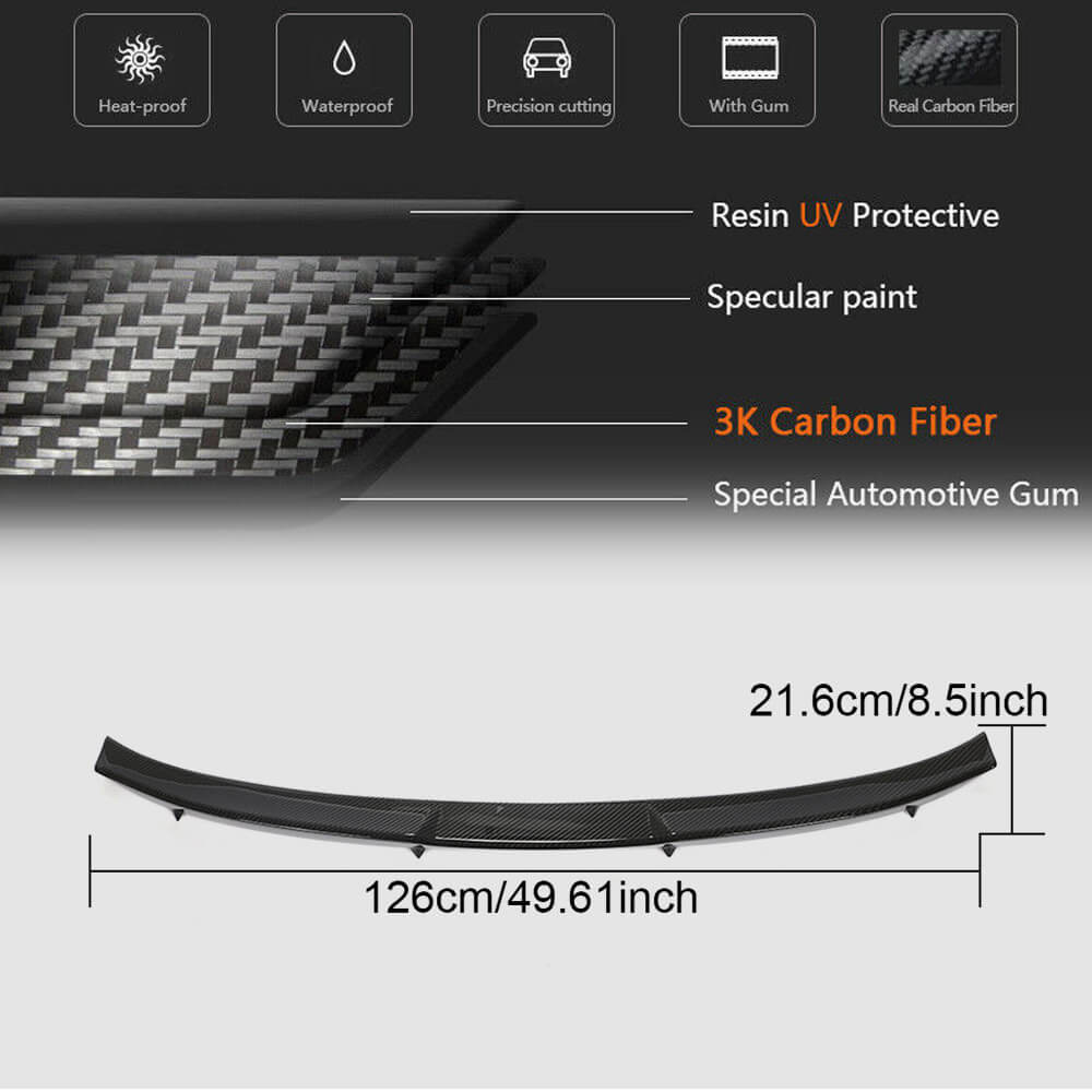 Audi RS6 C8 Avant 2019-2022 Rear Trunk Spoiler Dry Carbon Fiber-Ahacarbon