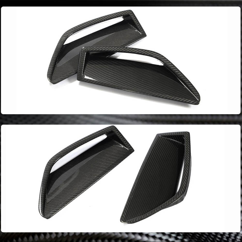 Audi RS6 C8 Avant 2019-2022 Front Bumper Vents Dry Carbon Fiber-Ahacarbon