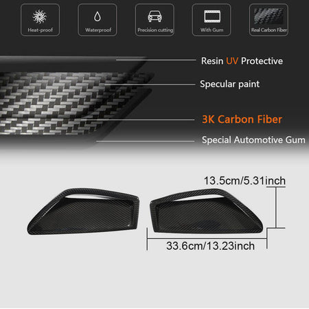 Audi RS6 C8 Avant 2019-2022 Front Bumper Vents Dry Carbon Fiber-Ahacarbon