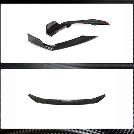 Audi RS6 C8 2019-2022 Front Bumper Lip Dry Carbon Fiber-Ahacarbon
