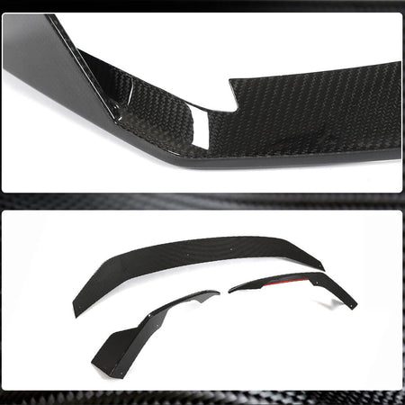 Audi RS6 C8 2019-2022 Front Bumper Lip Dry Carbon Fiber-Ahacarbon