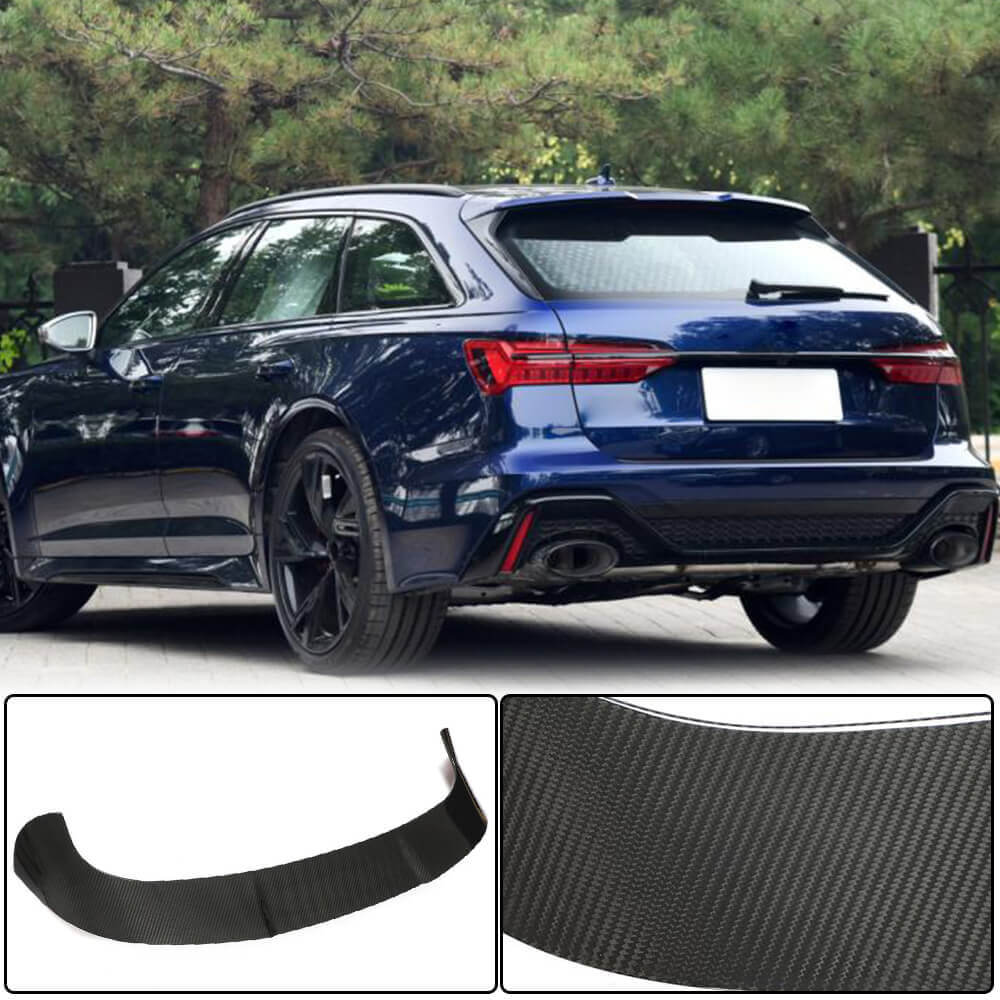Audi RS6 C8 Avant 2019-2022 Rear Roof Spoiler Dry Carbon Fiber-Ahacarbon