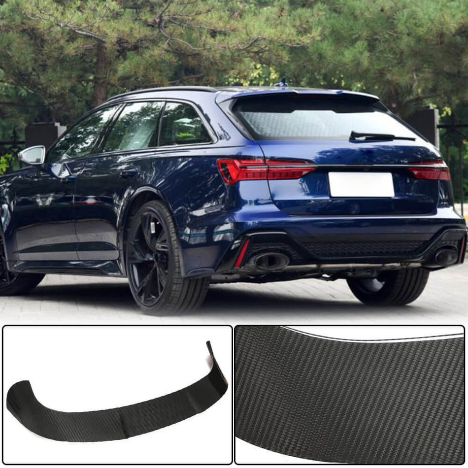 Audi RS6 C8 Avant 2019-2022 Rear Roof Spoiler Dry Carbon Fiber-Ahacarbon