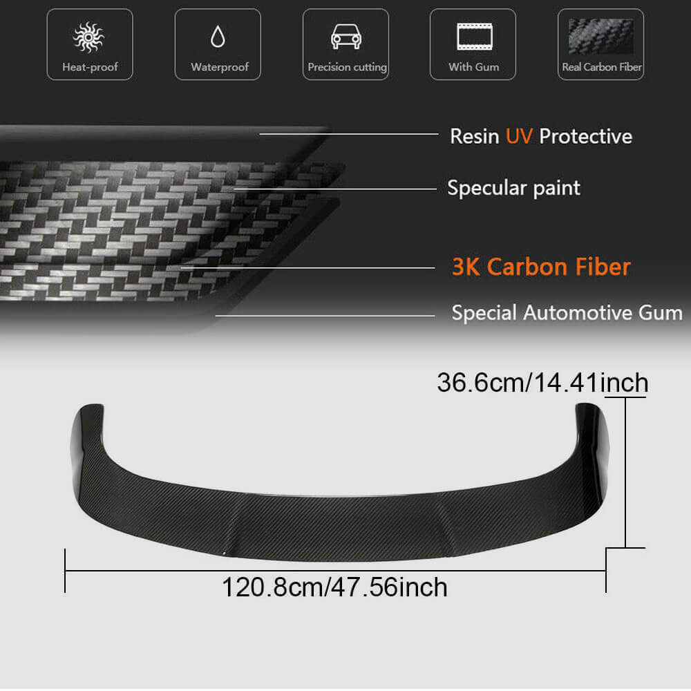 Audi RS6 C8 Avant 2019-2022 Rear Roof Spoiler Dry Carbon Fiber-Ahacarbon