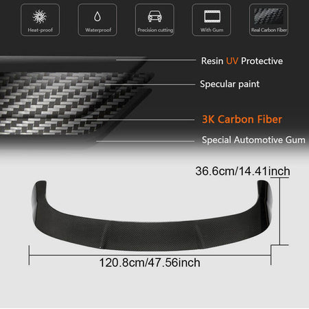 Audi RS6 C8 Avant 2019-2022 Rear Roof Spoiler Dry Carbon Fiber-Ahacarbon