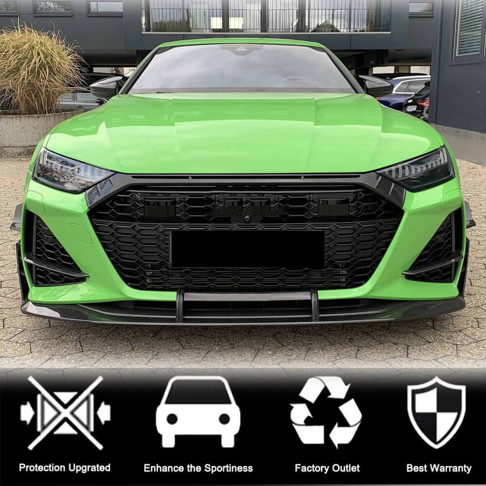 Audi RS7 C8 Sportback 2020UP Front Bumper Lip DRY Carbon Fiber-Ahacarbon