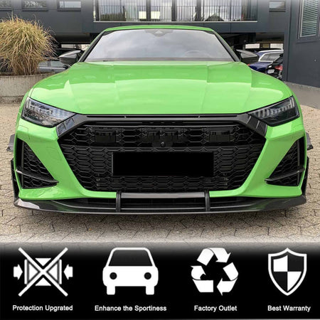 Audi RS7 C8 Sportback 2020UP Front Bumper Lip DRY Carbon Fiber-Ahacarbon