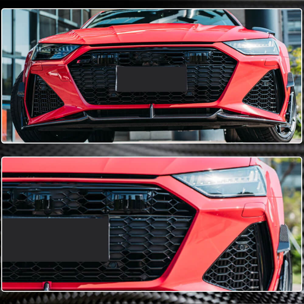 Audi RS7 C8 Sportback 2019-2020 Front Bumper Vents Dry Carbon Fiber-Ahacarbon