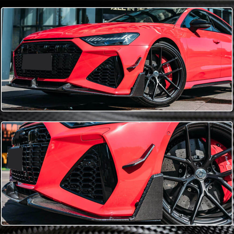 Audi RS7 C8 Sportback 2019-2020 Front Bumper Vents Dry Carbon Fiber-Ahacarbon