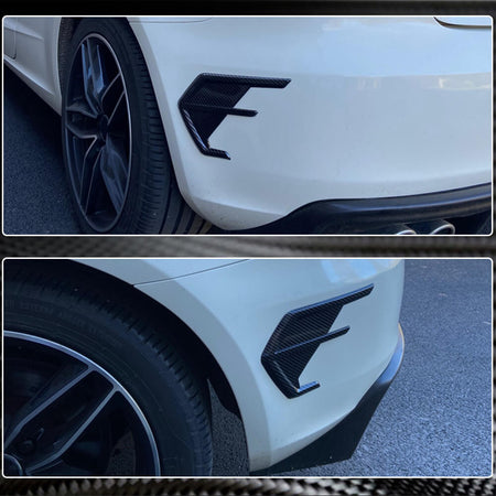 Audi RS7 C8 Sportback 2019-2022 Rear Bumper Vents Dry Carbon Fiber-Ahacarbon