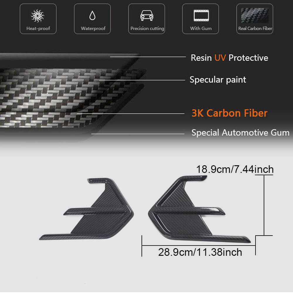 Audi RS7 C8 Sportback 2019-2022 Rear Bumper Vents Dry Carbon Fiber-Ahacarbon