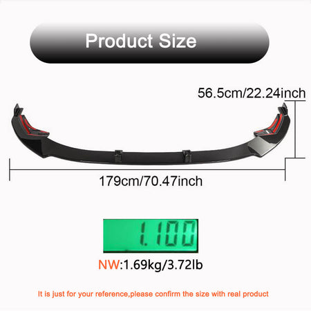 Audi S3 8Y Sedan 2021-2023 Front Bumper Lip Dry Carbon Fiber-Ahacarbon