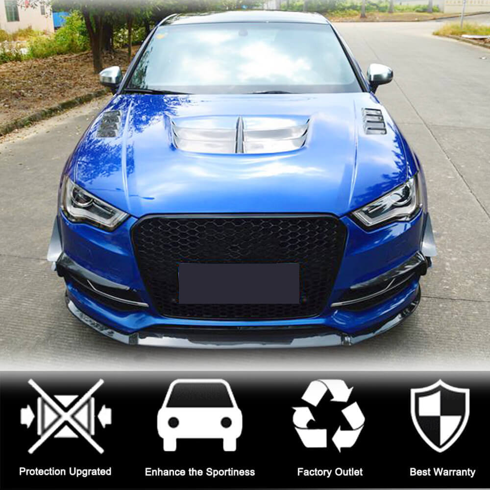 Audi S3 A3 Sline 8V Sedan Pre-facelift 2014-2016 Front Bumper Vents Carbon Fiber-Ahacarbon