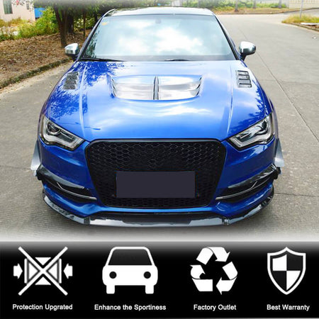 Audi S3 A3 Sline 8V Sedan Pre-facelift 2014-2016 Front Bumper Vents Carbon Fiber-Ahacarbon