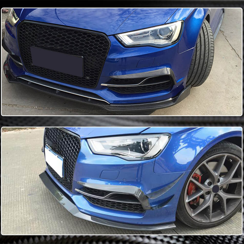 Audi S3 A3 Sline 8V Sedan Pre-facelift 2014-2016 Front Bumper Vents Carbon Fiber-Ahacarbon