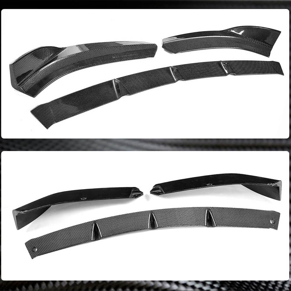 Audi S3 A3 Sline 8V.5 Sedan 2017-2020 Front Bumper Lip Carbon Fiber-Ahacarbon