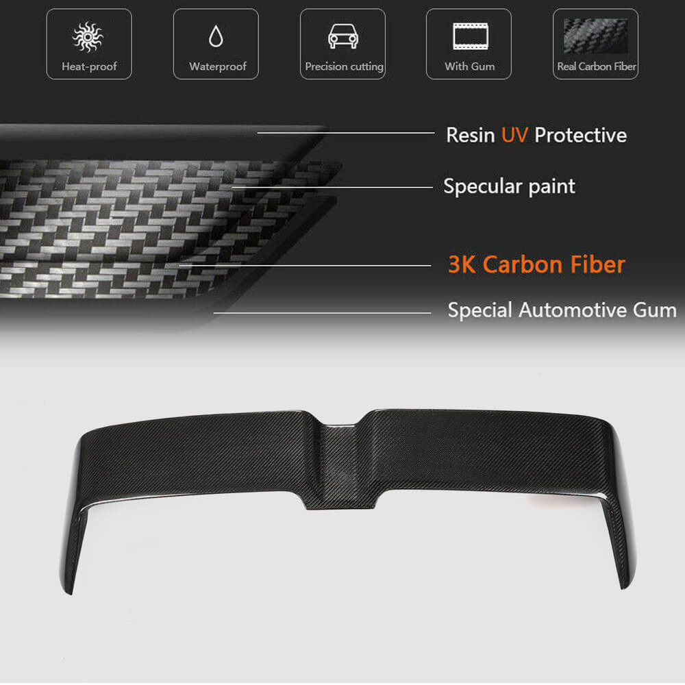 Audi S3 A3 Sline 8V 8V.5 Hatchback 2014-2020 Rear Trunk Spoiler Carbon Fiber-Ahacarbon