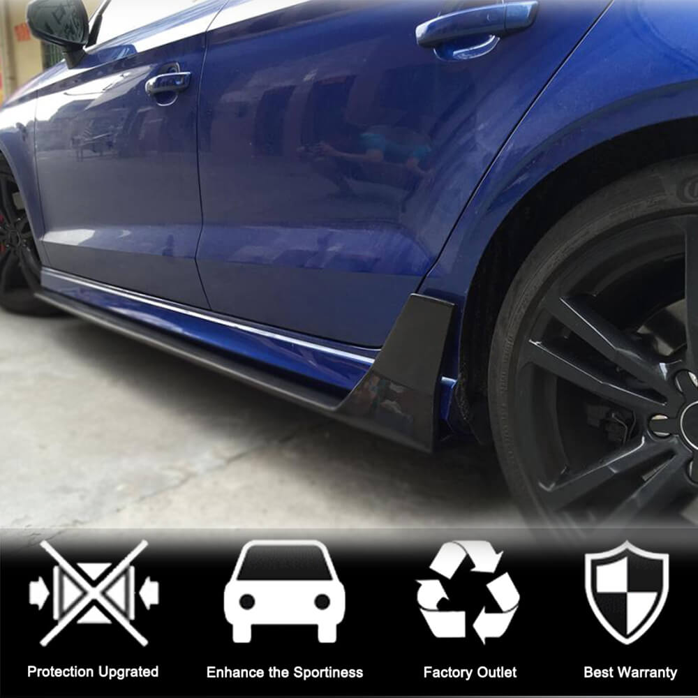 Audi S3 A3 8V Sline Sedan 2014-2019 Side Skirts Carbon Fiber-Ahacarbon