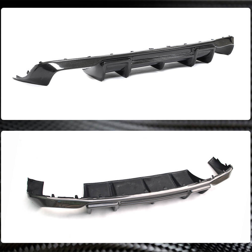 Audi S3 A3 Sline 8V Sedan Pre-facelift 2014-2016 Rear Bumper Diffuser Carbon Fiber-Ahacarbon
