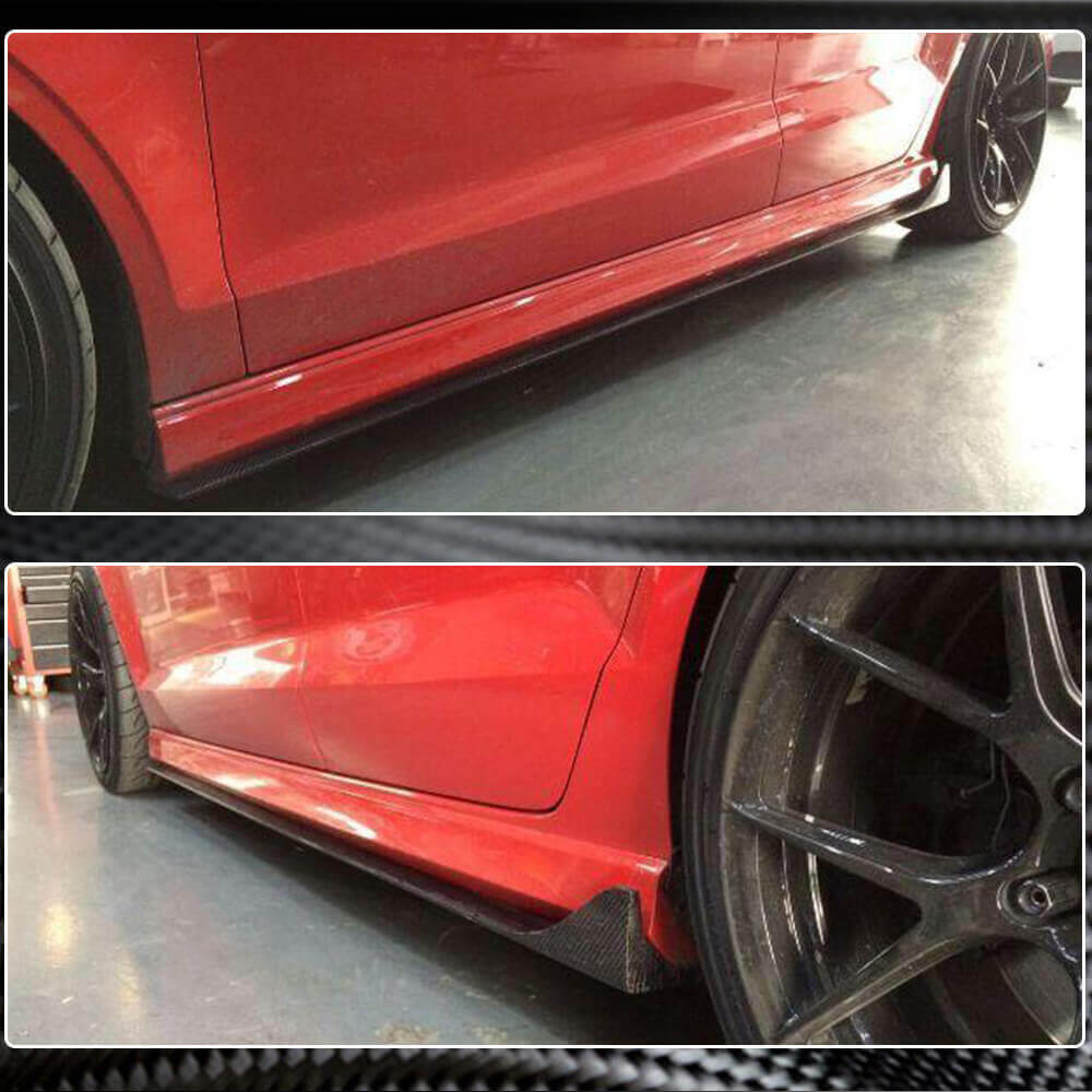 Audi S3 A3 Sline RS3 8V 8V.5 Sedan 2014-2019 Side Skirts Carbon Fiber-Ahacarbon