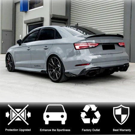 Audi S3 RS3 8V 8V.5 Sedan 2014-2019 Side Skirts Carbon Fiber-Ahacarbon