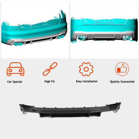 Audi S4 A4 B10 Sline Sedan 2021UP Rear Bumper Diffuser Dry Carbon Fiber-Ahacarbon