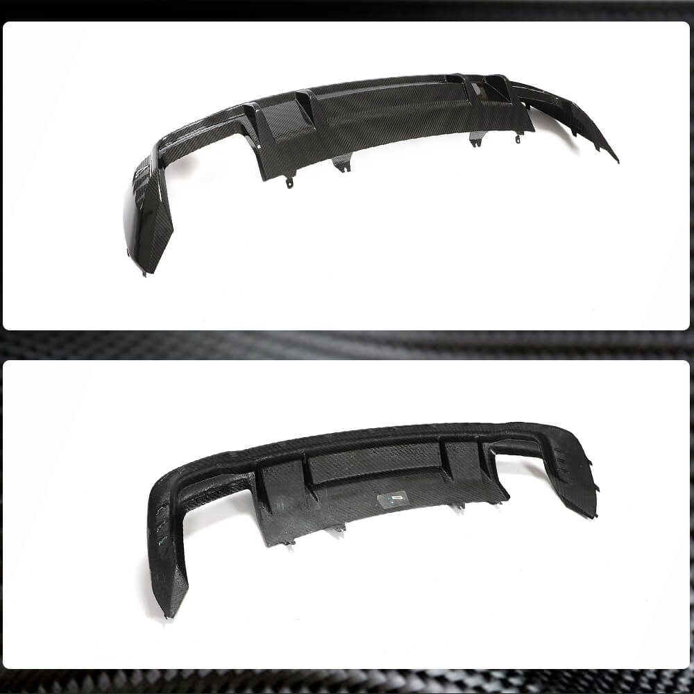 Audi S4 A4 B10 Sline Sedan 2021UP Rear Bumper Diffuser Dry Carbon Fiber-Ahacarbon