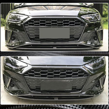 Audi S4 A4 Sline B9.5 Sedan Facelift 2020UP Front Bumper Lip Carbon Fiber-Ahacarbon