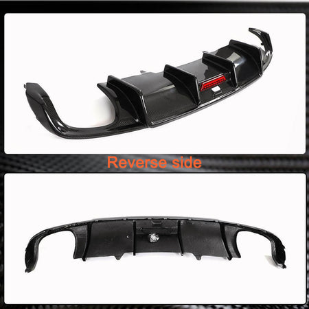 Audi S4 A4 Sline B9 Sedan 2017-2019 Rear Bumper Diffuser Carbon Fiber-Ahacarbon