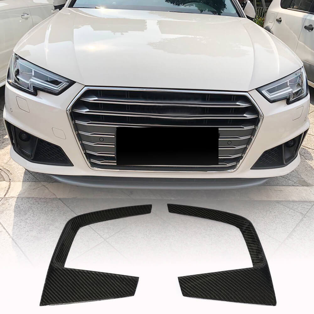 Audi S4 A4 Sline B9 Sedan Pre-facelift 2017-2020 Front Fog Lamp Vents Carbon Fiber-Ahacarbon