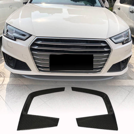 Audi S4 A4 Sline B9 Sedan Pre-facelift 2017-2020 Front Fog Lamp Vents Carbon Fiber-Ahacarbon
