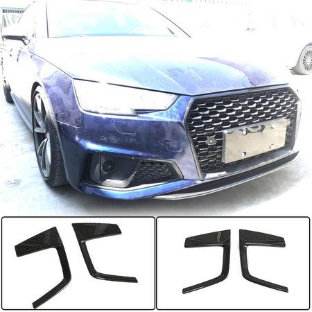 Audi S4 A4 Sline B9 Sedan Pre-facelift 2017-2020 Front Fog Lamp Vents Carbon Fiber-Ahacarbon