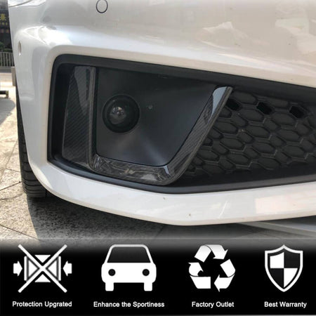 Audi S4 A4 Sline B9 Sedan Pre-facelift 2017-2020 Front Fog Lamp Vents Carbon Fiber-Ahacarbon
