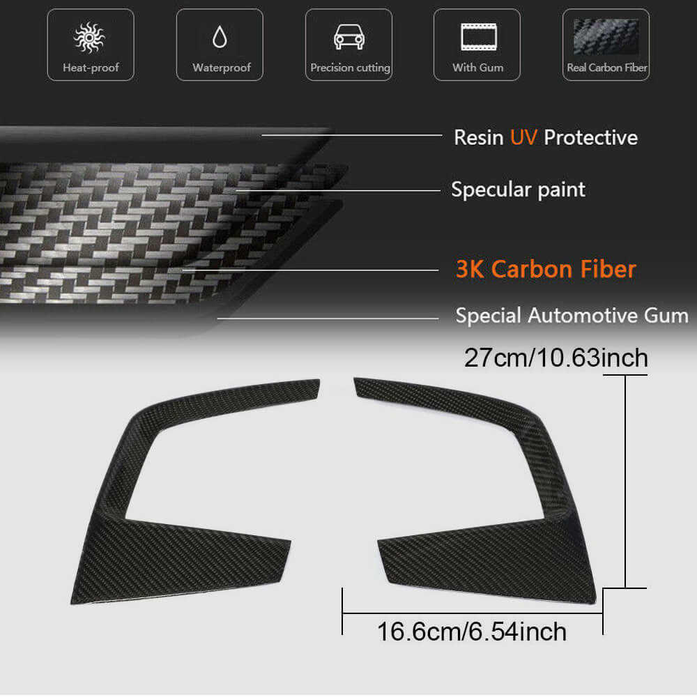 Audi S4 A4 Sline B9 Sedan Pre-facelift 2017-2020 Front Fog Lamp Vents Carbon Fiber-Ahacarbon