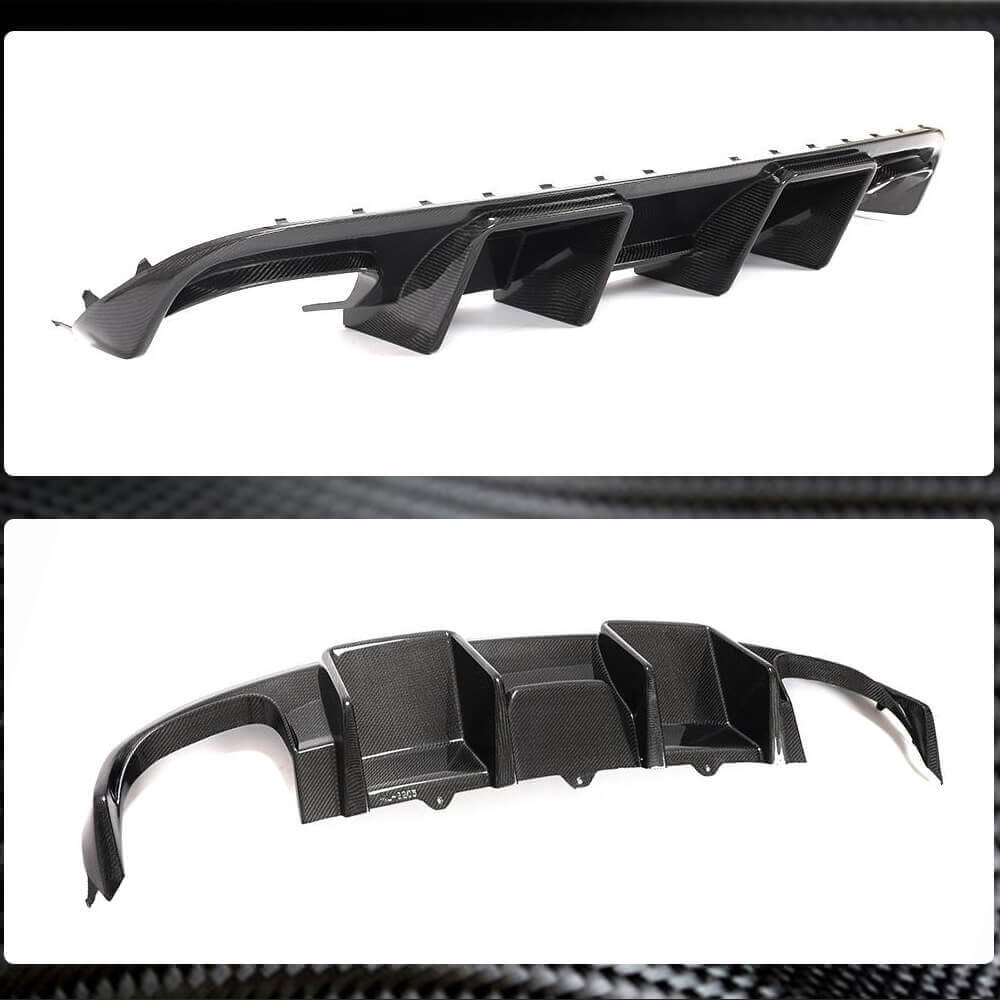 Audi S4 B8 Sedan Pre-facelift 2009-2012 Rear Bumper Diffuser Carbon Fiber-Ahacarbon