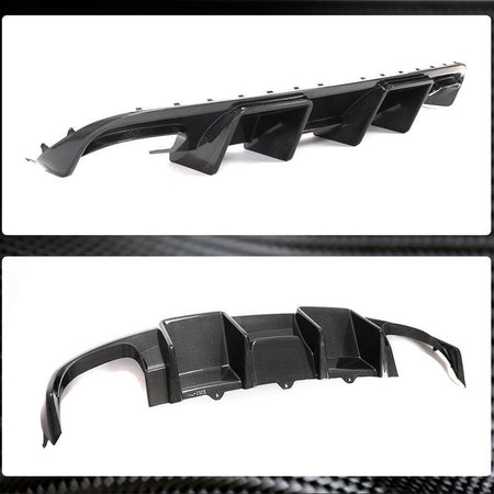 Audi S4 B8 Sedan Pre-facelift 2009-2012 Rear Bumper Diffuser Carbon Fiber-Ahacarbon